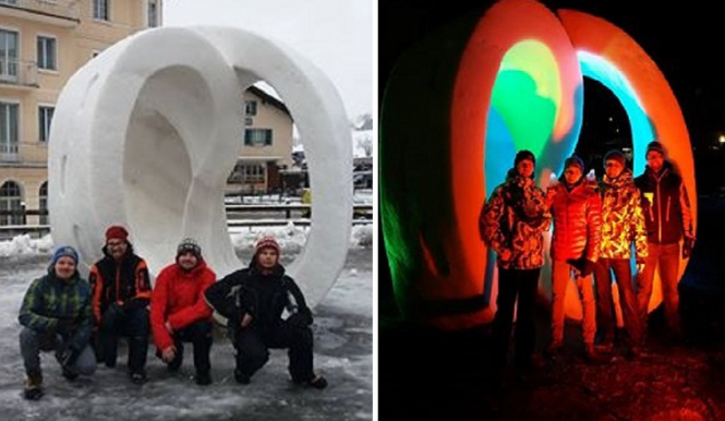 Українська команда вдруге перемогла на фестивалі снігової скульптури у Швейцарії