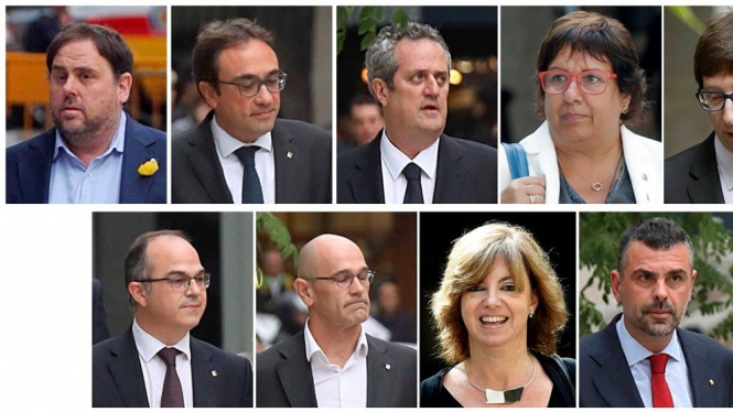 Суд оставил под стражей восемь экс-министров Каталонии