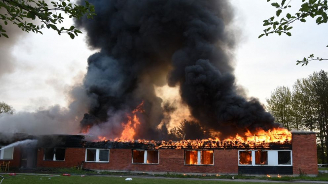 В Швеции сгорел приют для беженцев