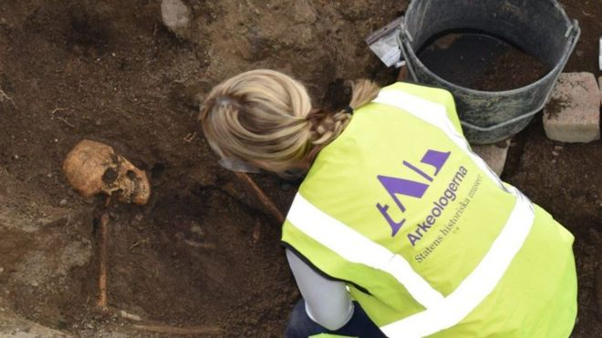 У Швеції археологи відкопали вікінга з собакою, конем і кораблем