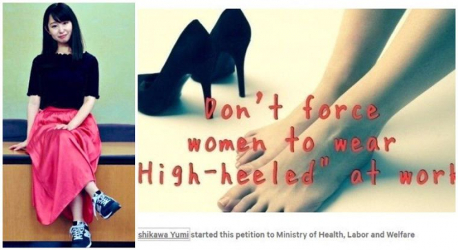 В Японії жінки запустили флешмоб, протестуючи проти обов’язкового носіння взуття на підборах