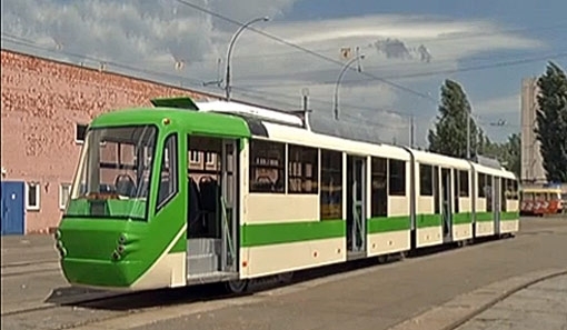 По Киеву будет курсировать трехсекционный трамвай «Каштан» 