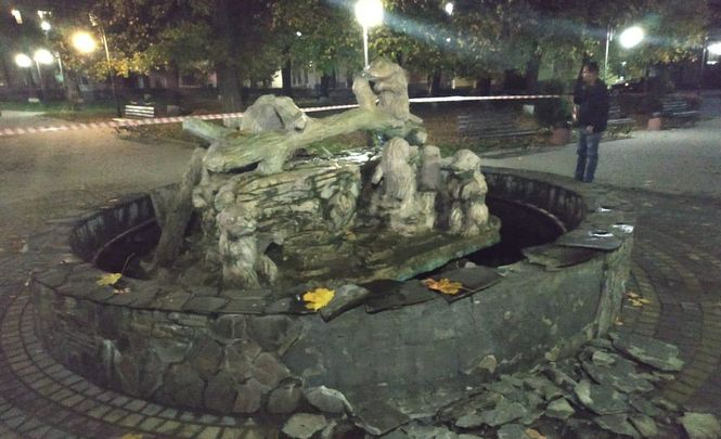 На Львівщині п’яний чоловік підірвав фонтан гранатою
