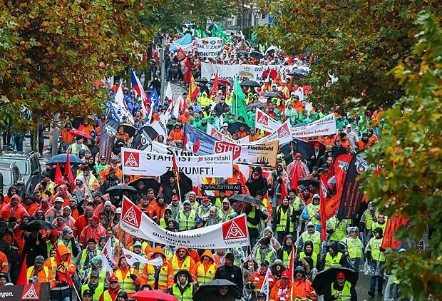 Тисячі металургів вийшли на акцію протесту в Брюсселі