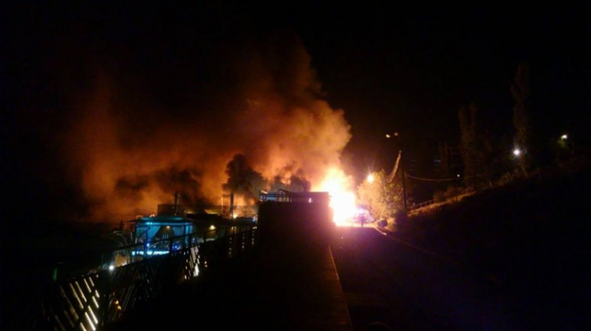В Одессе сгорел ресторан - ВИДЕО