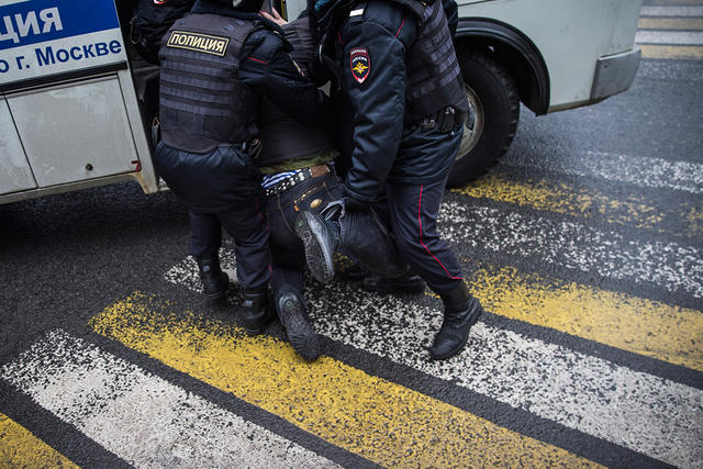 У центрі Москви поліція затримала більше 50 осіб, – ФОТО