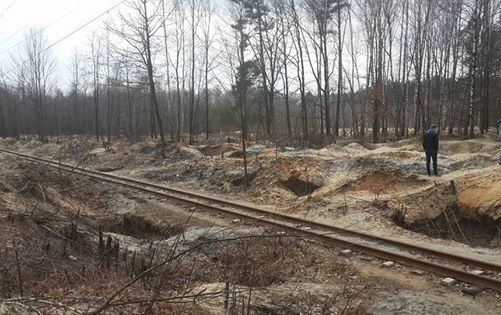 В Ровенской области копатели янтаря повредили железнодорожные пути