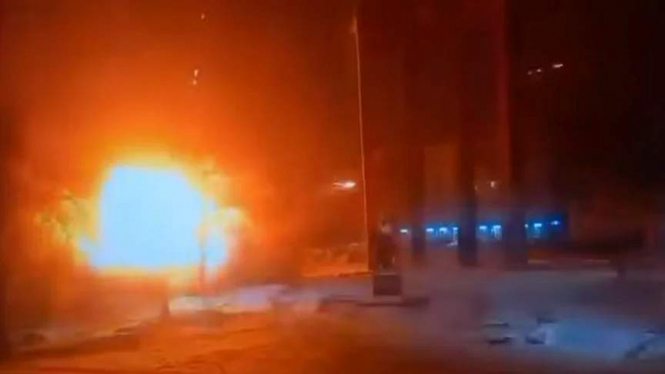 росія атакувала дроном центр Львова: він упав біля пам'ятника Бандері