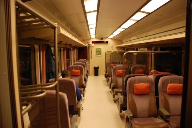 Фінський поїзд - погляд зсередини (фото)
