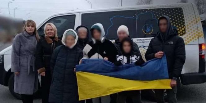 Україна повернула з рф та окупованих територій  п’ятеро дітей з родинами