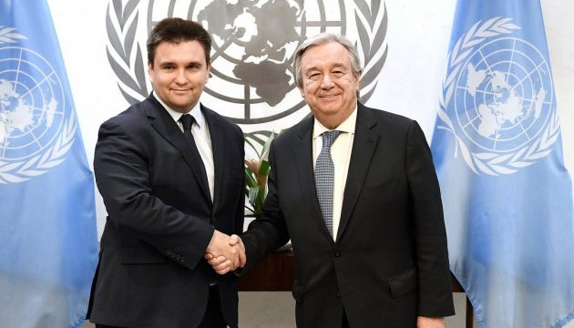 Климкин поговорил с генсеком ООН о заложниках и миротворцев