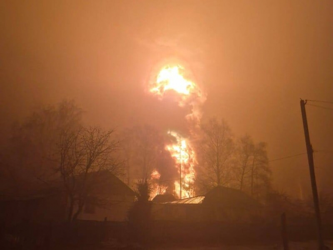 У Тамбовській області рф після атаки дронів спалахнула пожежа на нафтобазі