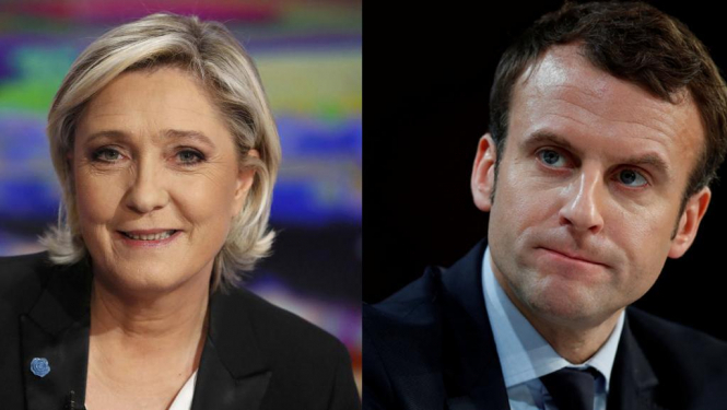 Макрон и Ле Пен лидируют в первом туре президентских выборов во Франции, - экзит-пол