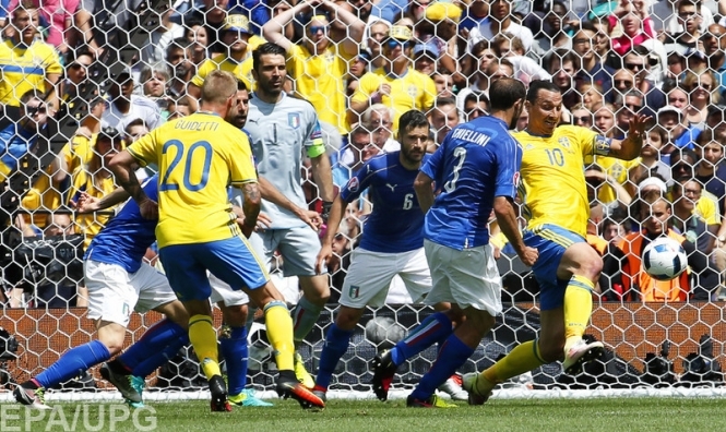 Євро-2016: Італія з рахунком 1:0 перемагає Швецію