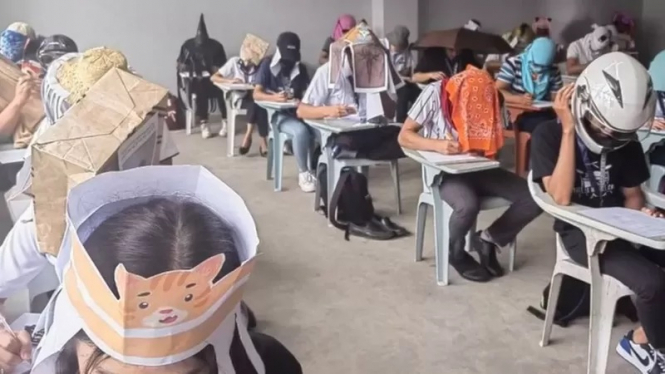 Шапки із картону, окуляри з паперу та шоломи для мопедів: філіппінські студенти придумали 