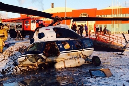 У РФ вертоліт упав в центрі міста: є загиблі