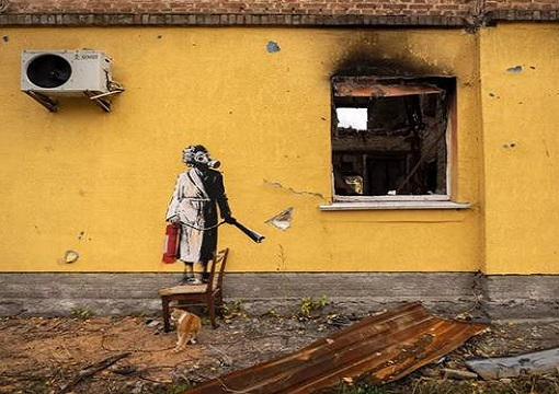 Зрізане графіті Бенксі оцінили у 9 млн грн – крадію світить 12 років в’язниці