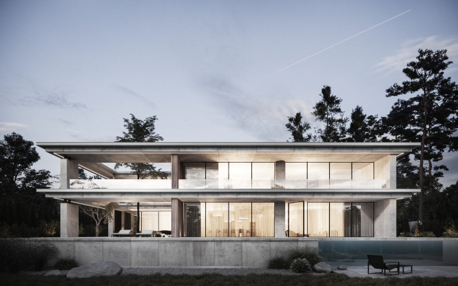 Modern house: бетонный концепт от Dezest Dеsign