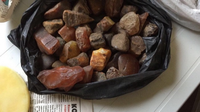 В Волынской обл. разоблачили подпольный цех по обработке янтаря, изъяли более 300 кг камня