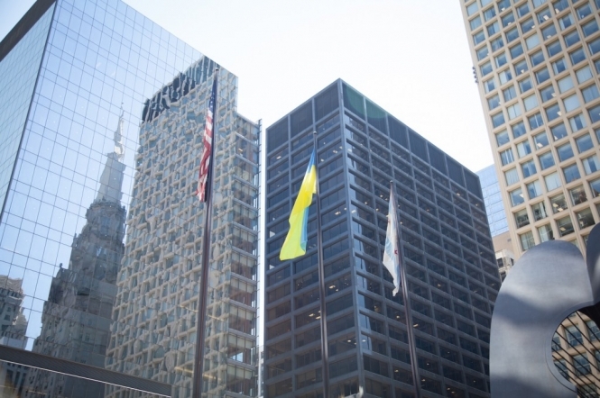 В Чикаго к 24 августа торжественно подняли украинский флаг - видео