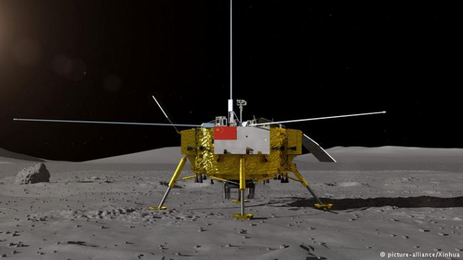 Китайський зонд Chang'e-4 успішно сів на темний бік Місяця
