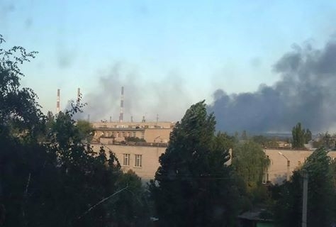 Пожар на Луганской ТЭС в Счастье не решаются тушить из-за артобстрела 