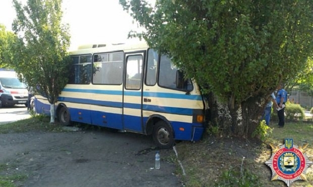 На Донеччині автобус потрапив у ДТП: поранені 6 осіб
