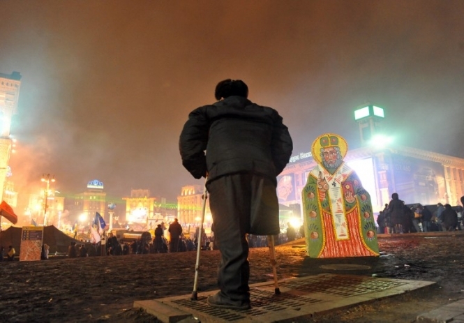 На Євромайдані відслужили святкову літургію