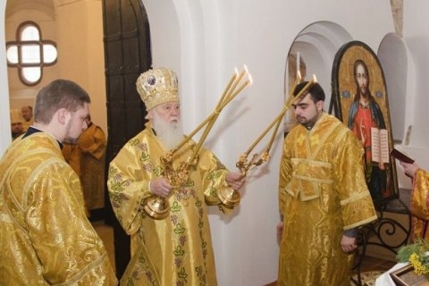 Патріарх Філарет здійснив перше святкове богослужіння в Малій Софії
