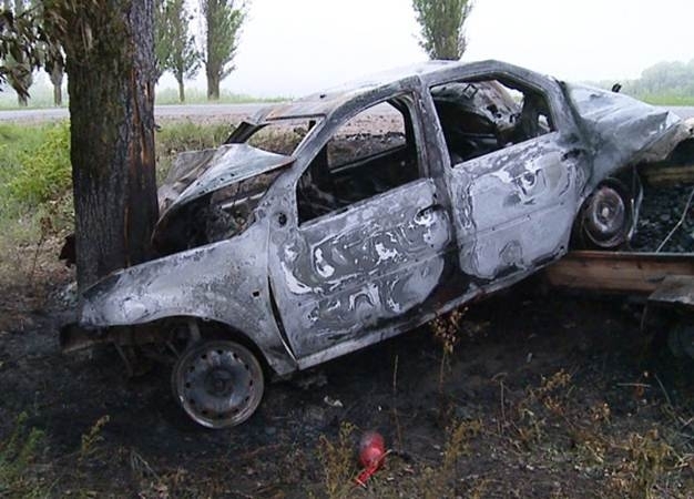 На Вінниччині авто врізалося у дерево і загорілося: загинуло четверо людей