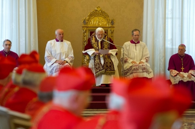 Офіційний текст оголошення Папи Римського про зречення від престолу