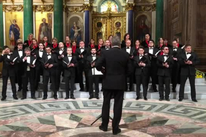 Русский хор исполнил песню о ядерной бомбардировке США
