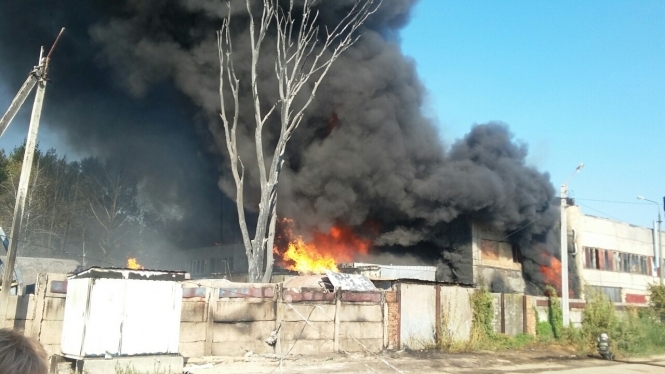 На Київщині виникла пожежа на території 