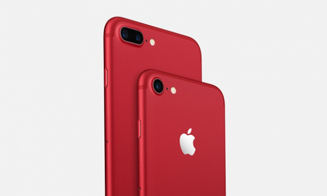 Apple представил iPhone 7 в красном цвете