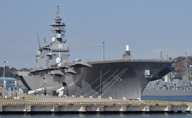 Японія вперше направила найбільший воєнний корабель для супроводу авіаносця США
