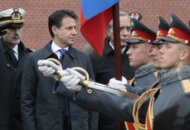 Прем'єр Італії в Москві виступив за скасування санкцій ЄС проти Росії