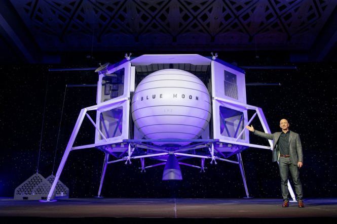 Amazon представили макет аппарата, который сможет высадить людей на Луну