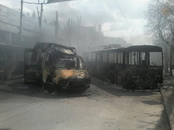 Третину міських автобусів Краматорська вкрали і знищили терористи