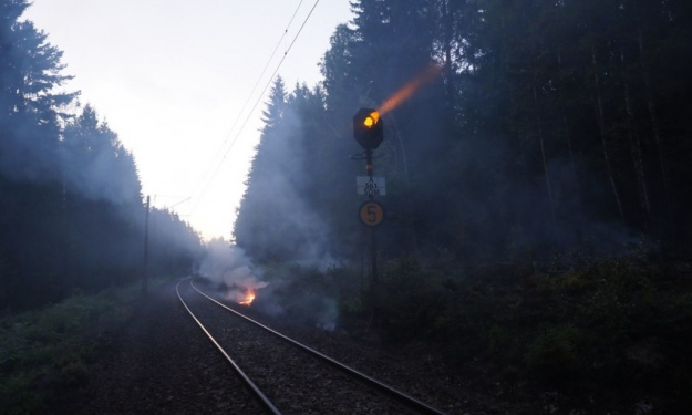 Лесные пожары в Норвегии вызвали хаос на железной дороге