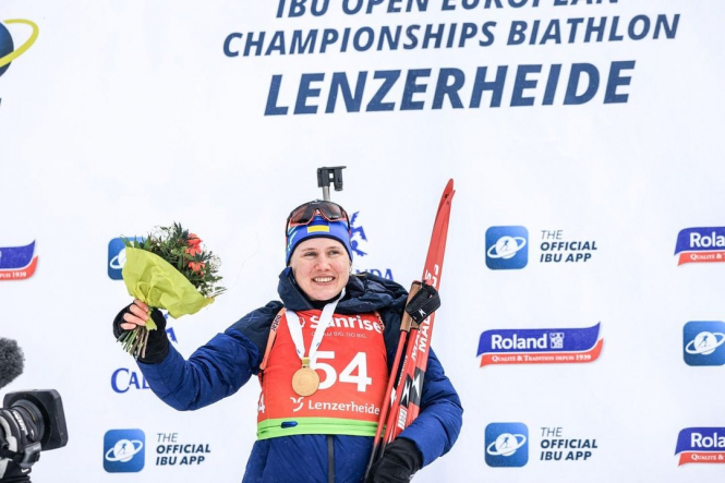 Українка Меркушина виграла чемпіонат Європи з біатлону