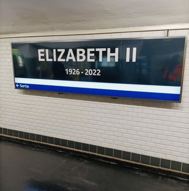 Станцію метро у Парижі тимчасово перейменували на честь Єлизавети ІІ 