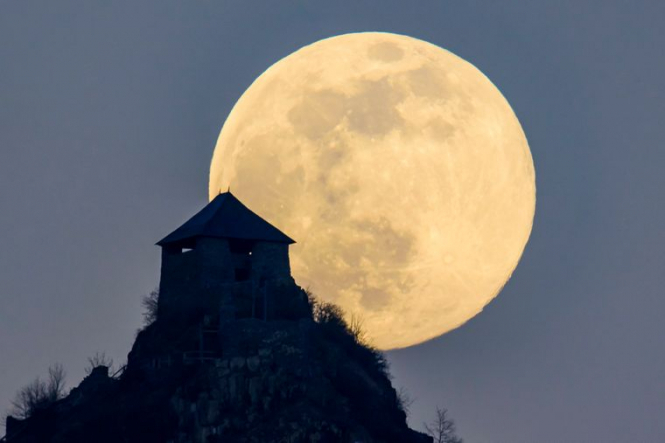 Рожевий місяць: над Землею з'явився найяскравіший повний місяць