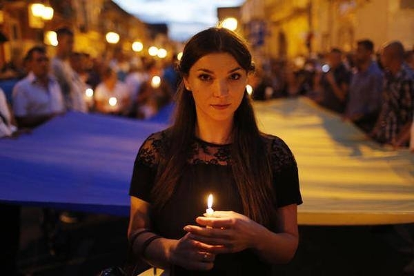 У передмісті Неаполя відбулась хода пам'яті трагічно загиблого українця Анатолія Короля