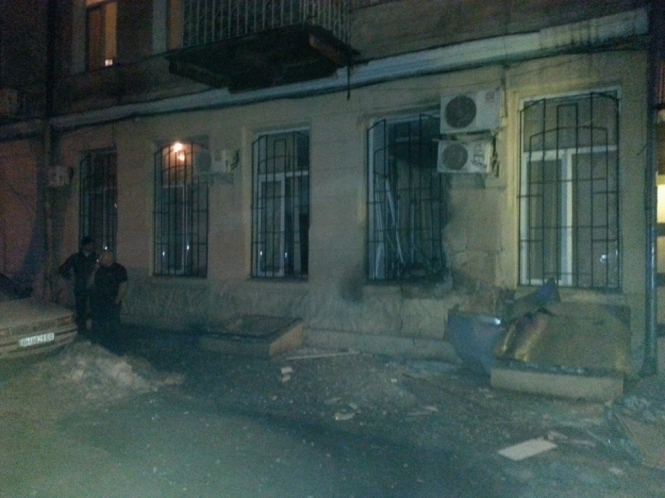 В центре Одессы возле пункта сбора помощи для АТО раздался взрыв