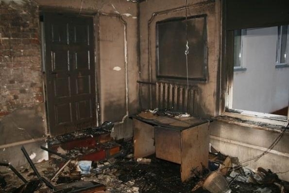На Тернопольщине сгорел офис Партии регионов