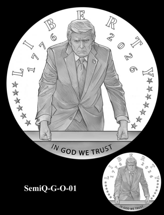 У США представили дизайн золотої монети із зображенням Трампа