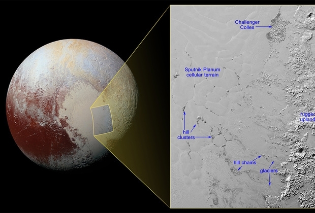 NASA показало айсберги Плутона