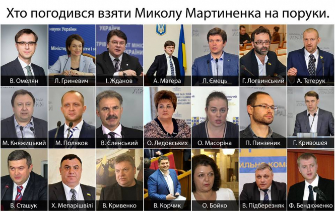 Гройсман не собирается осуждать министров, которые поручились за Мартыненко