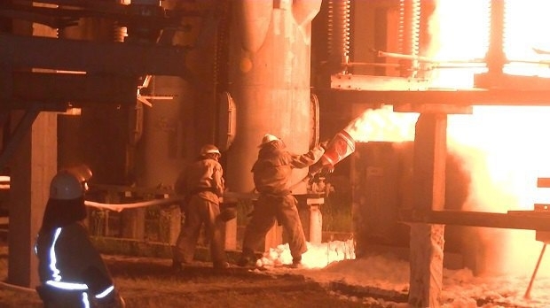 В Харькове на электростанции произошел пожар - ВИДЕО