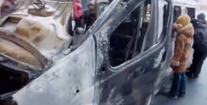 Пьяные террористы взорвали собственный микроавтобус, - видео